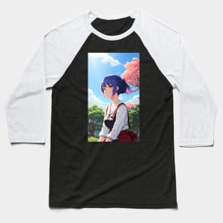 Anime Girl With Blue Hair 01 Baseball T-Shirt